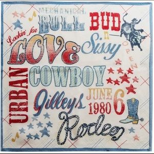 New DOUBLE D RANCH "Lookin For Love" Urban Cowboy Scarf
